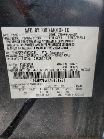 2010 Ford Taurus Sel VIN: 1FAHP2EW6AG131231 Lot: 50359974