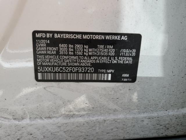 VIN 5UXKU6C52F0F93720 2015 BMW X6, Xdrive50I no.13