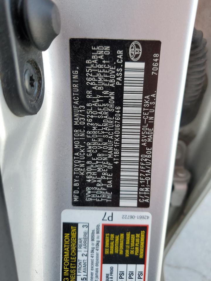 4T1BF1FK4DU676046 2013 Toyota Camry L