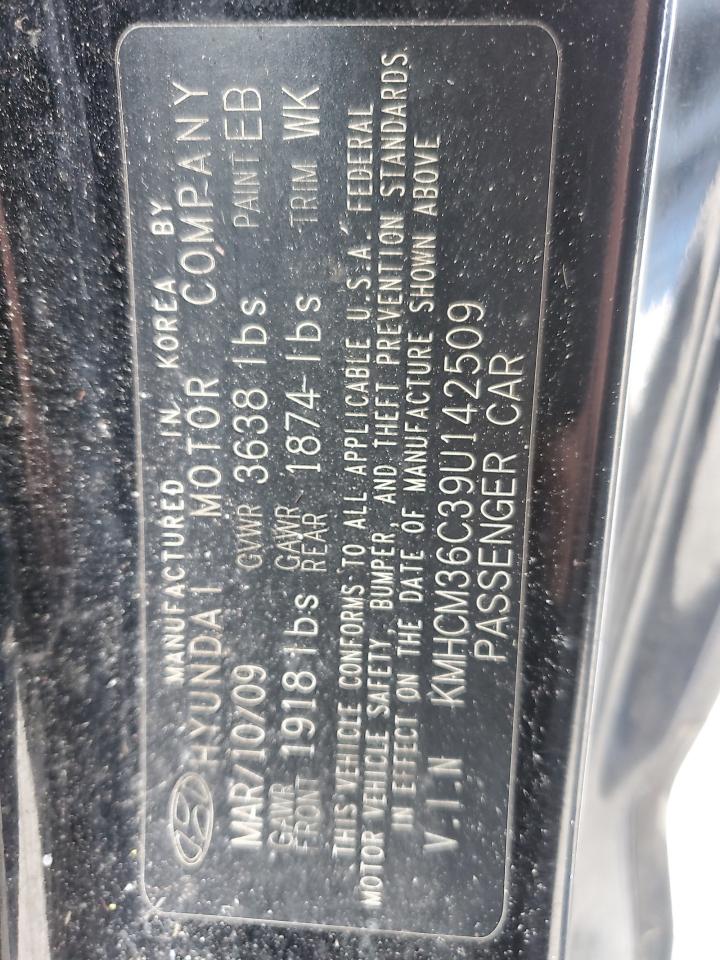 KMHCM36C39U142509 2009 Hyundai Accent Gs