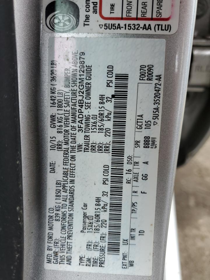 3FADP4BJ2GM129879 FORD FIESTA 2016