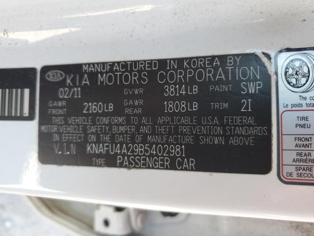 2011 Kia Forte Ex VIN: KNAFU4A29B5402981 Lot: 51793064