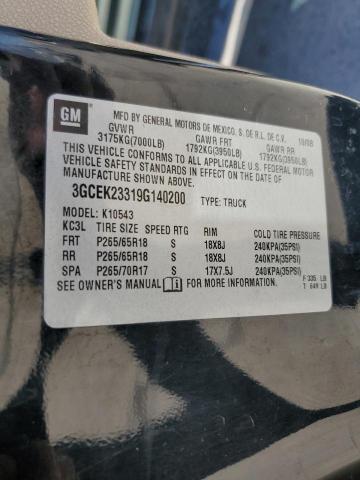 2009 Chevrolet Silverado K1500 Lt VIN: 3GCEK23319G140200 Lot: 51008254