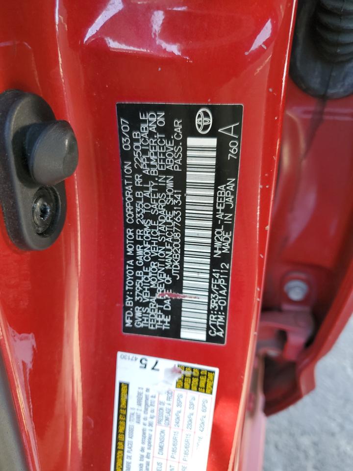 JTDKB20U877631341 2007 Toyota Prius