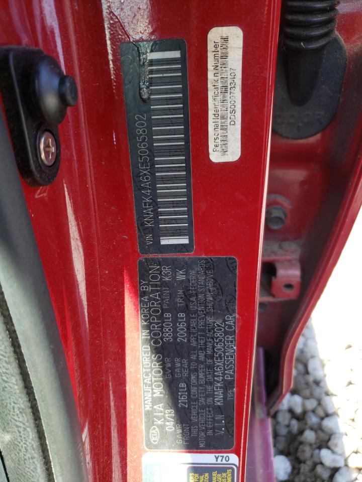 KNAFK4A6XE5065802 2014 Kia Forte Lx