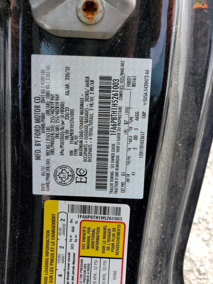 1FA6P8TH1H5261003 FORD ALL Models 2017