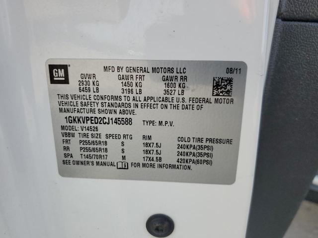 2012 GMC Acadia Sle VIN: 1GKKVPED2CJ145588 Lot: 52464364