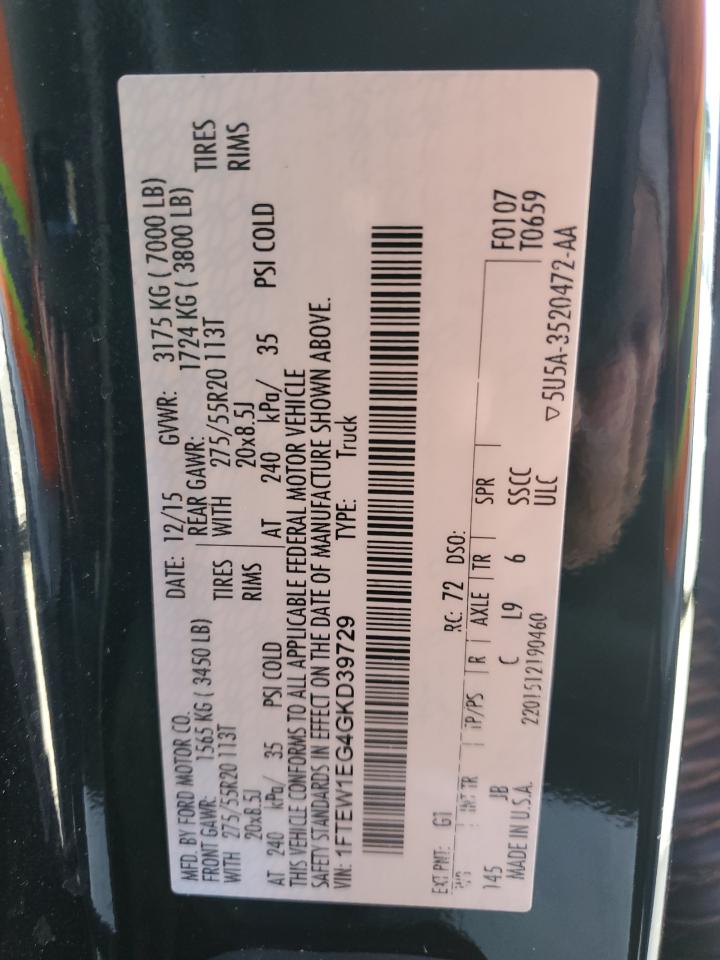 1FTEW1EG4GKD39729 FORD F-150 2016