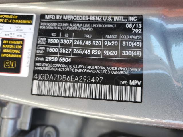 VIN 4JGDA7DB6EA293497 2014 Mercedes-Benz ML-Class, ... no.13