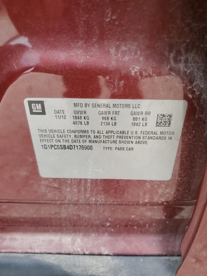 1G1PC5SB4D7176900 2013 Chevrolet Cruze Lt