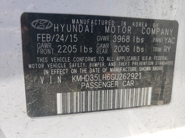 VIN KMHD35LH6GU262921 2016 Hyundai Elantra no.12