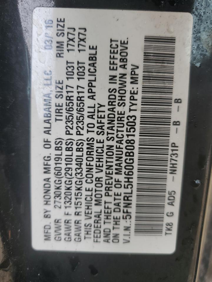 5FNRL5H60GB081503 HONDA All Models 2016