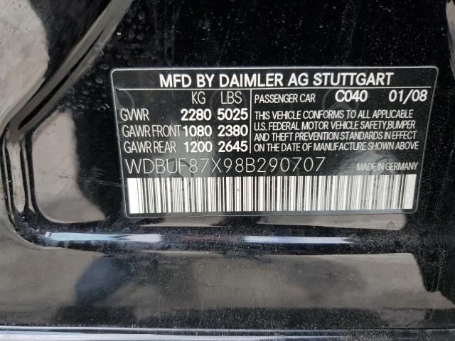 2008 Mercedes-Benz E 350 4Matic VIN: WDBUF87X98B290707 Lot: 53190914