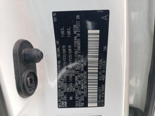 2017 Toyota Sienna Se VIN: 5TDXZ3DC1HS789598 Lot: 52104814