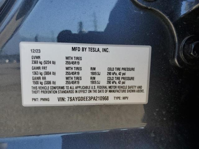 2023 Tesla Model Y VIN: 7SAYGDEE3PA210968 Lot: 52928494