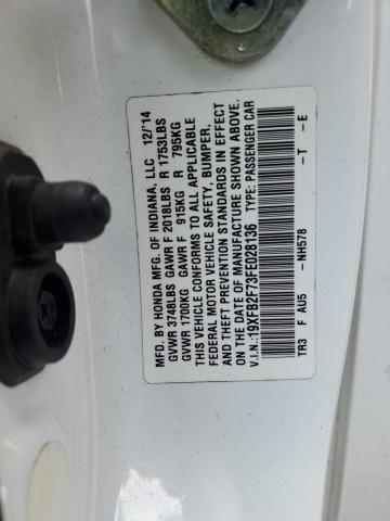 2015 HONDA CIVIC SE - 19XFB2F73FE028136