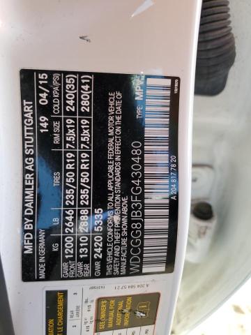 2015 MERCEDES-BENZ GLK 350 4M - WDCGG8JB3FG430480