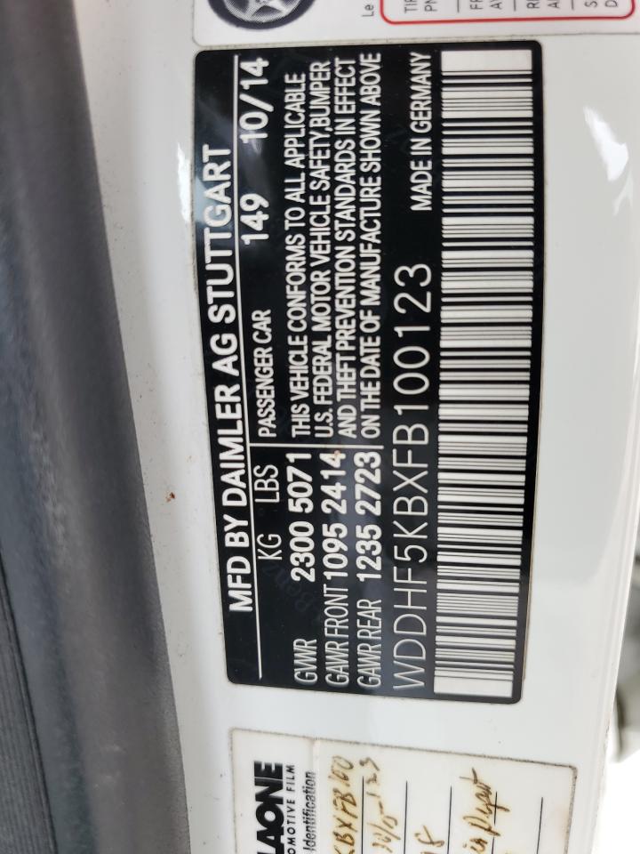 WDDHF5KBXFB100123 2015 Mercedes-Benz E 350