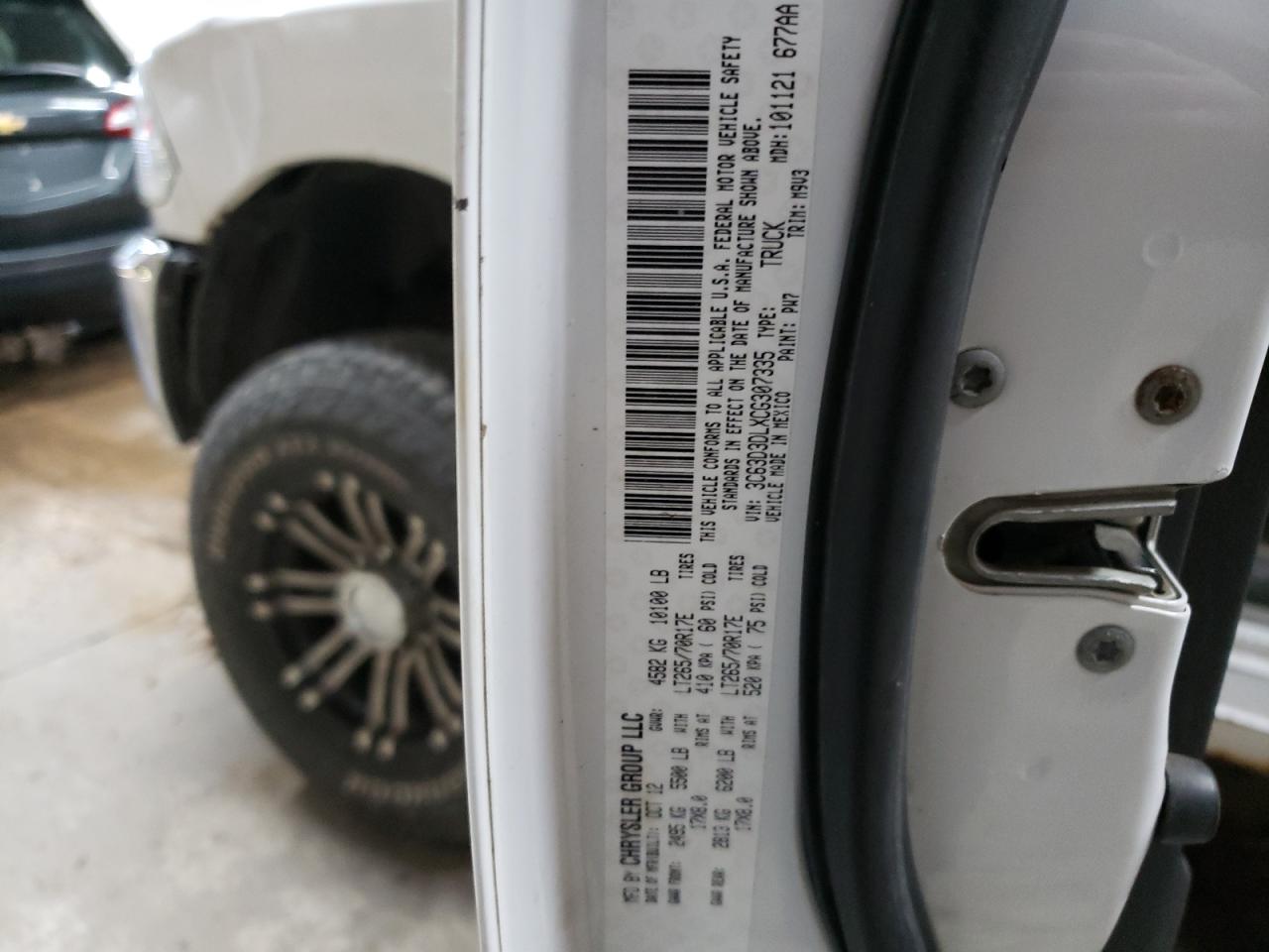 3C63D3DLXCG307335 2012 Dodge Ram 3500 Slt