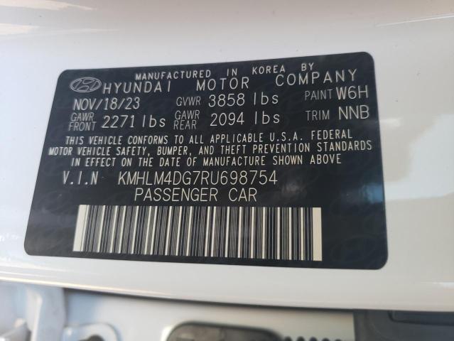 2024 Hyundai Elantra Sel VIN: KMHLM4DG7RU698754 Lot: 51814944