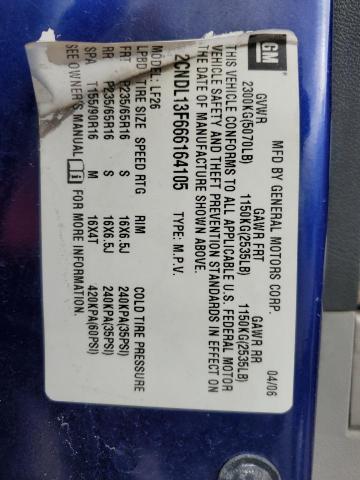 2006 Chevrolet Equinox Ls VIN: 2CNDL13F666164105 Lot: 52727504