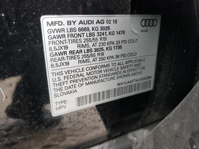 VIN WA1LAAF74JD033396 2018 Audi Q7, Premium Plus no.13