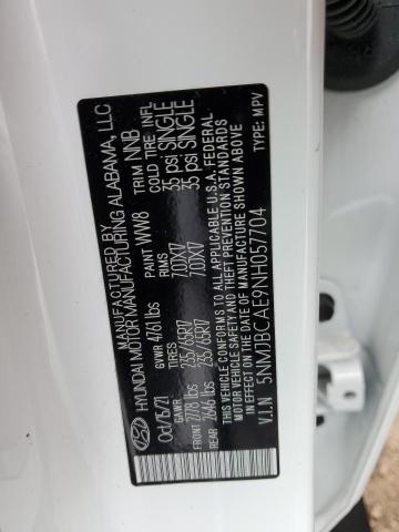 2022 Hyundai Tucson Sel VIN: 5NMJBCAE9NH057704 Lot: 51483184