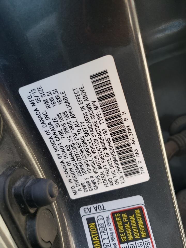 2HKRM4H30DH667192 2013 Honda Cr-V Lx