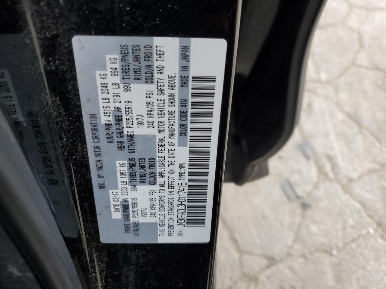 JM3KFADL3H0117415 2017 Mazda Cx-5 Grand Touring