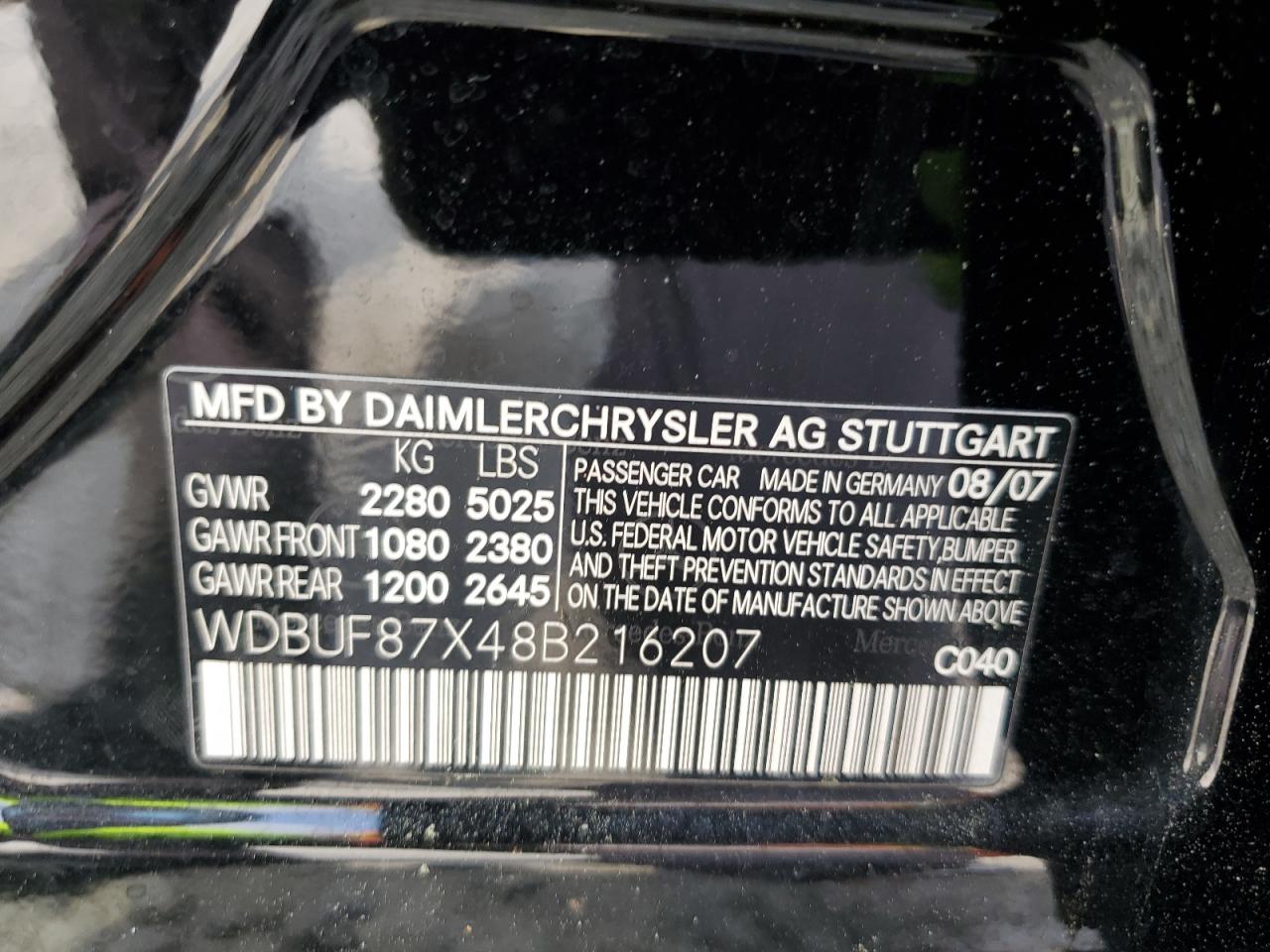 WDBUF87X48B216207 2008 Mercedes-Benz E 350 4Matic