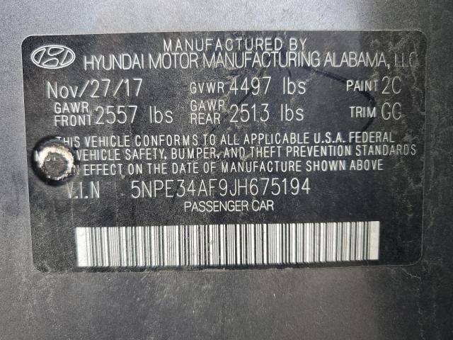 2018 Hyundai Sonata Sport VIN: 5NPE34AF9JH675194 Lot: 51607384