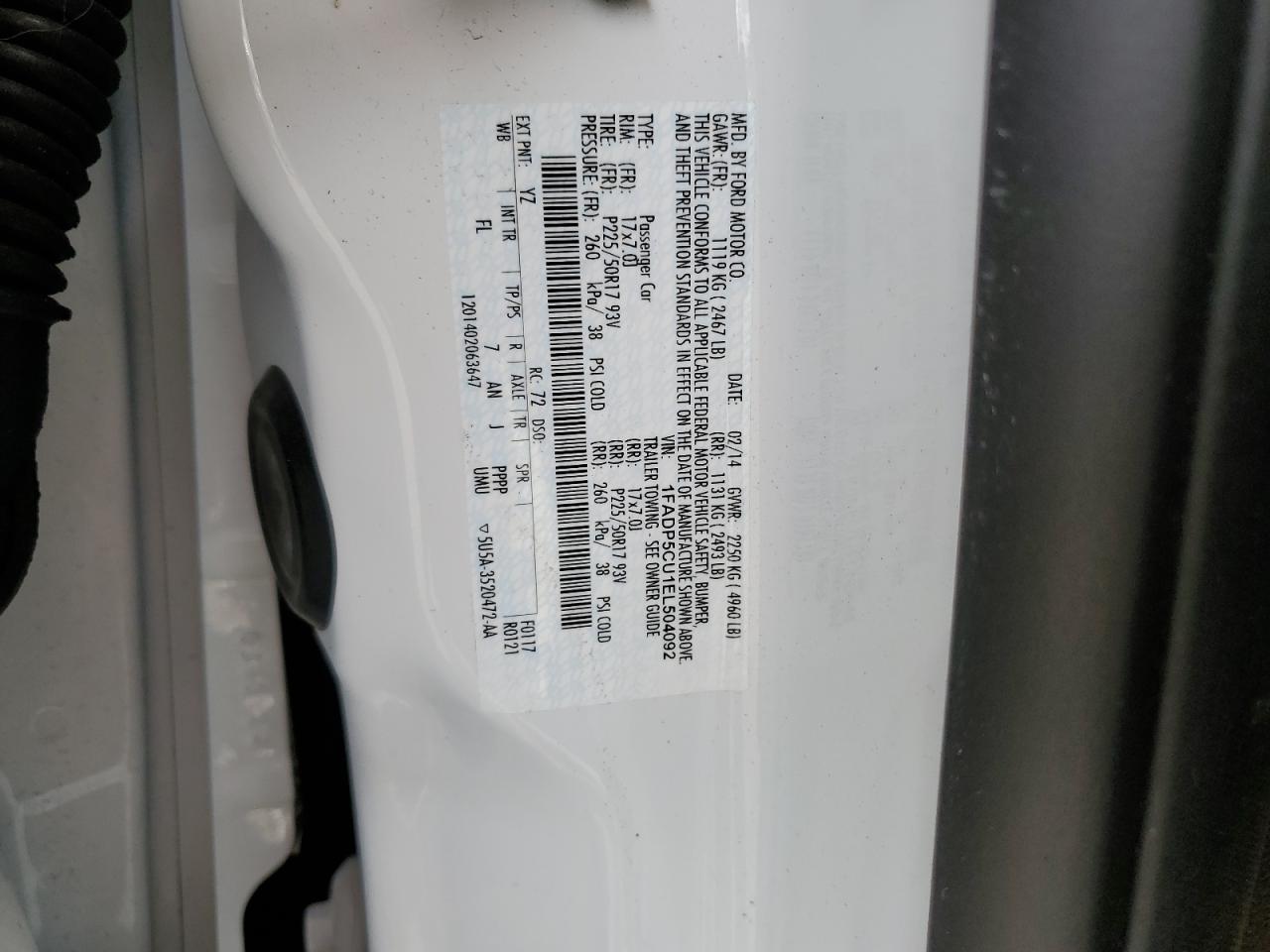 1FADP5CU1EL504092 2014 Ford C-Max Premium