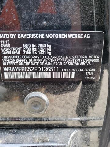 VIN WBAYE8C52ED136511 2014 BMW 7 Series, 750LI no.13