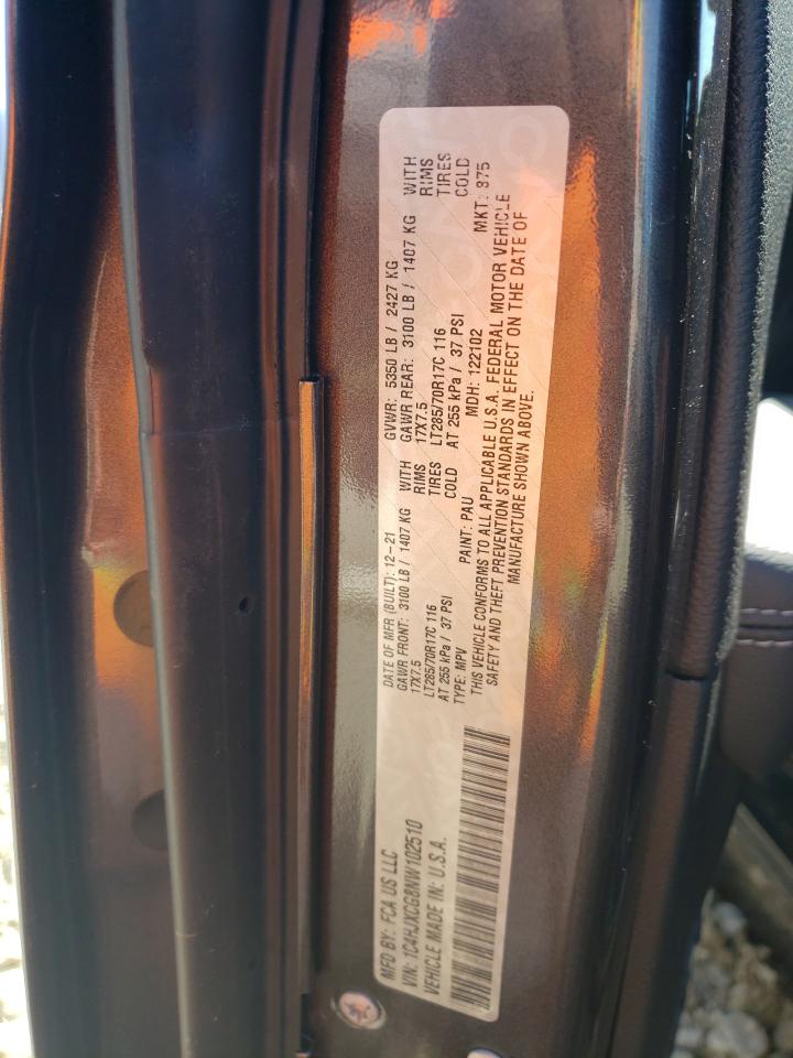 1C4HJXCG8NW102510 2022 Jeep Wrangler Rubicon