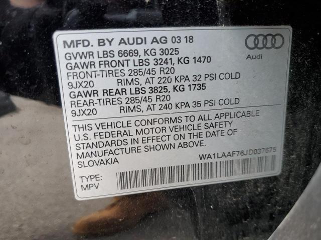 VIN WA1LAAF76JD037675 2018 Audi Q7, Premium Plus no.14