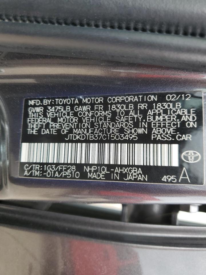 JTDKDTB37C1503495 2012 Toyota Prius C