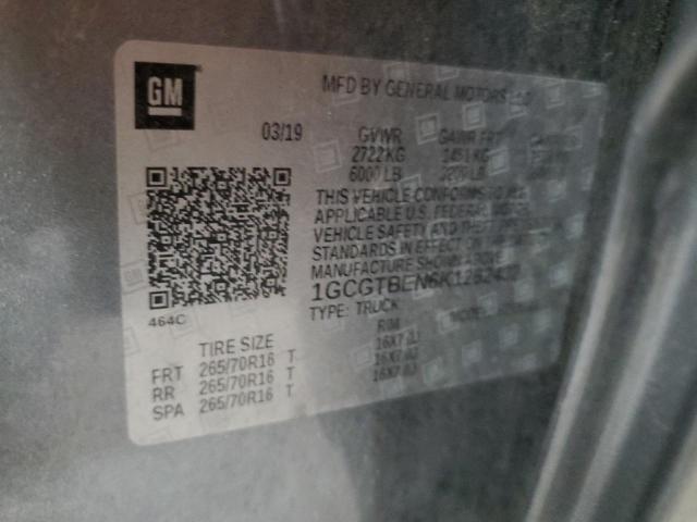 2019 Chevrolet Colorado VIN: 1GCGTBEN6K1262432 Lot: 52919364