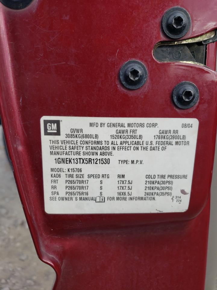 1GNEK13TX5R121530 2005 Chevrolet Tahoe K1500