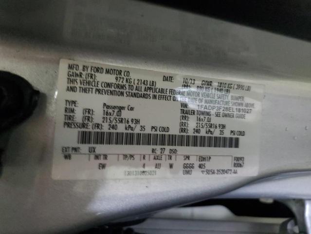 2014 Ford Focus Se VIN: 1FADP3F28EL181027 Lot: 50141394