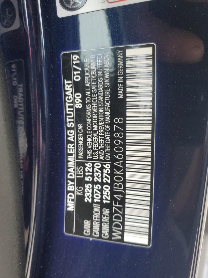 WDDZF4JB0KA609878 2019 Mercedes-Benz E 300