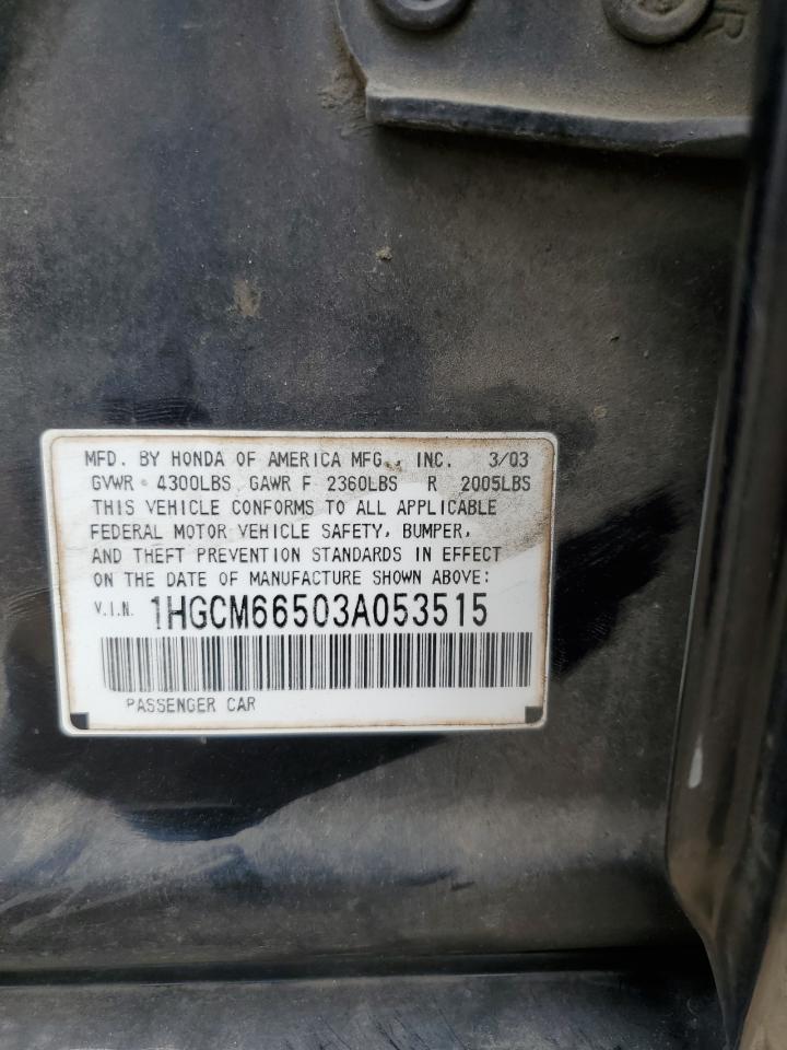 1HGCM66503A053515 2003 Honda Accord Ex