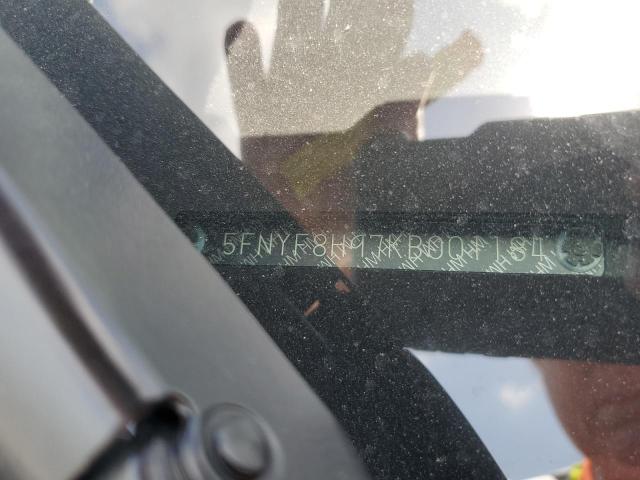5FNYF8H97KB001184 2019 Honda Passport Touring