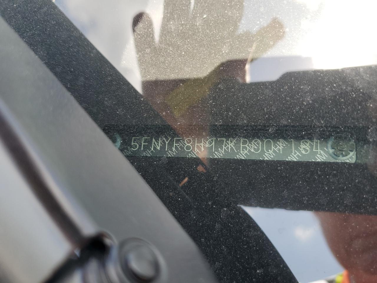 5FNYF8H97KB001184 HONDA PASSPORT 2019