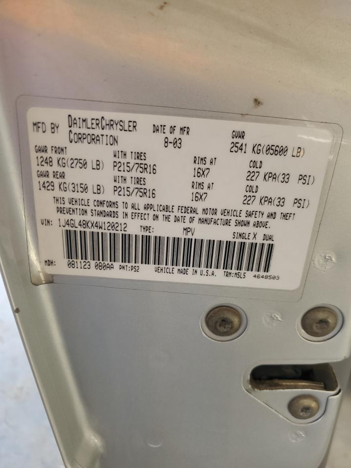 Lot #3211004572 2004 JEEP LIBERTY SP