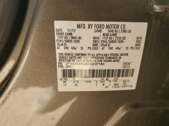 2013 Ford Edge Limited VIN: 2FMDK3KC8DBE37183 Lot: 49807714