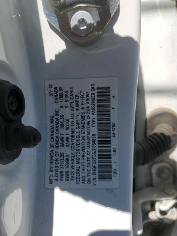 2018 Honda Civic Lx VIN: 2HGFC2F56JH584838 Lot: 49942474