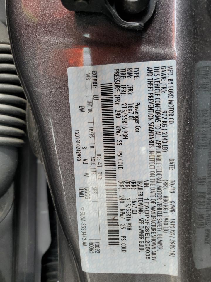 1FADP3F28EL205035 2014 Ford Focus Se