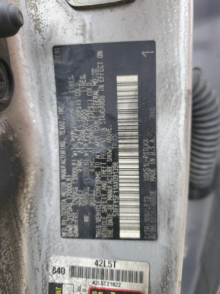 5TFFY5F11AX091398 2010 Toyota Tundra Crewmax Limited