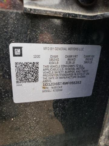 2021 Chevrolet Malibu Lt VIN: 1G1ZD5ST4MF055353 Lot: 51075744