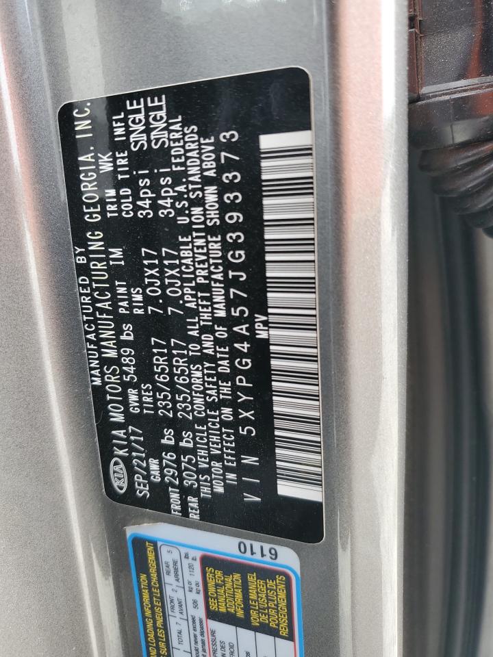 5XYPG4A57JG393373 2018 Kia Sorento Lx